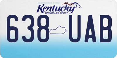 KY license plate 638UAB