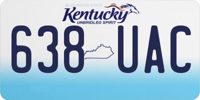 KY license plate 638UAC