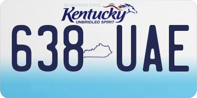 KY license plate 638UAE