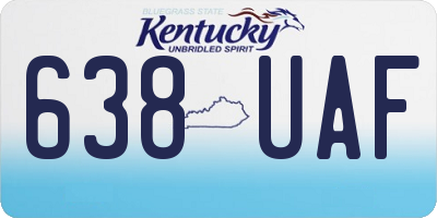 KY license plate 638UAF