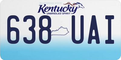 KY license plate 638UAI