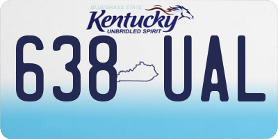 KY license plate 638UAL