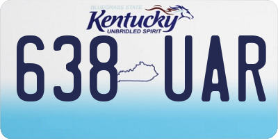 KY license plate 638UAR