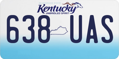 KY license plate 638UAS