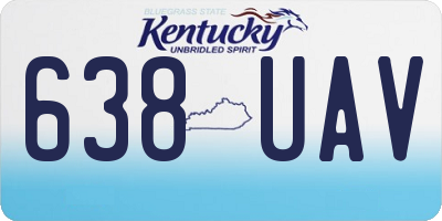 KY license plate 638UAV