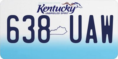 KY license plate 638UAW