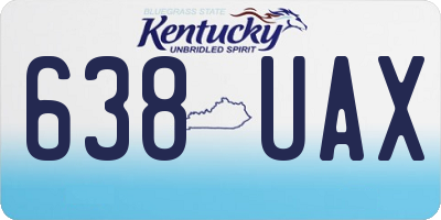 KY license plate 638UAX