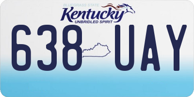 KY license plate 638UAY