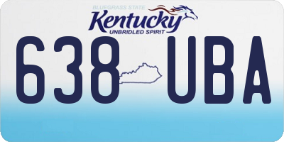 KY license plate 638UBA