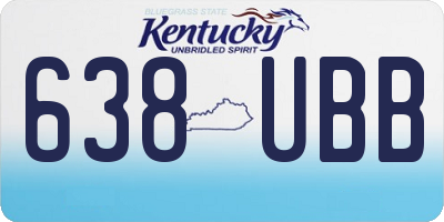 KY license plate 638UBB