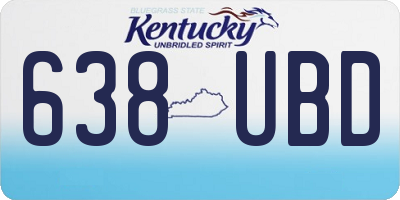 KY license plate 638UBD