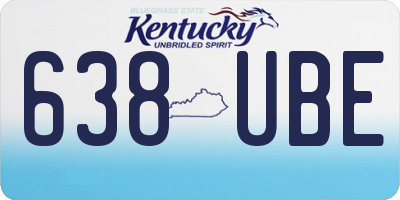 KY license plate 638UBE