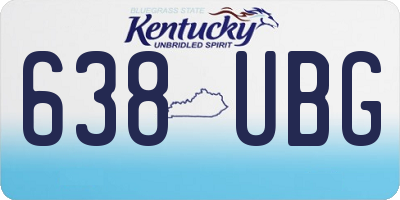 KY license plate 638UBG