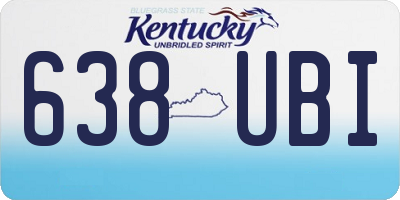 KY license plate 638UBI