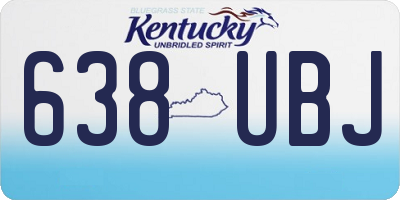 KY license plate 638UBJ