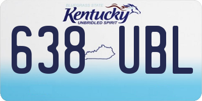KY license plate 638UBL
