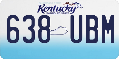 KY license plate 638UBM