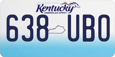 KY license plate 638UBO