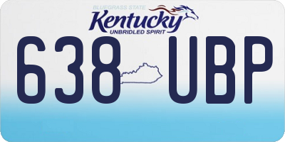 KY license plate 638UBP