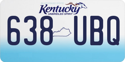 KY license plate 638UBQ
