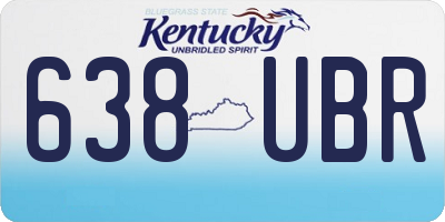 KY license plate 638UBR
