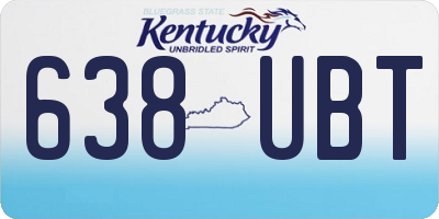 KY license plate 638UBT