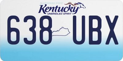 KY license plate 638UBX