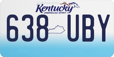 KY license plate 638UBY