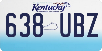 KY license plate 638UBZ