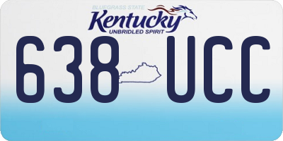 KY license plate 638UCC