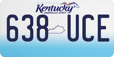KY license plate 638UCE