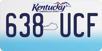 KY license plate 638UCF
