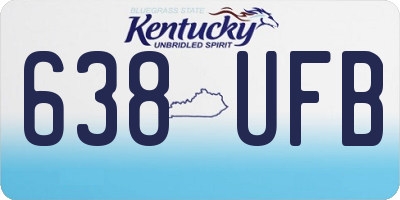 KY license plate 638UFB