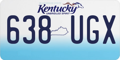 KY license plate 638UGX
