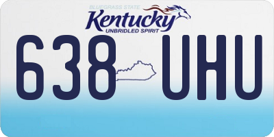 KY license plate 638UHU