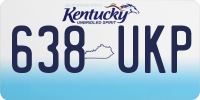 KY license plate 638UKP