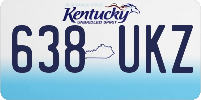 KY license plate 638UKZ