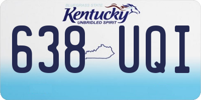 KY license plate 638UQI