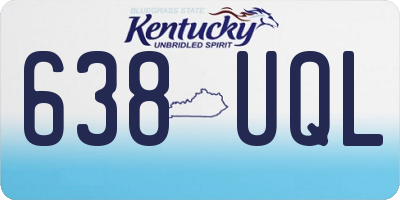 KY license plate 638UQL