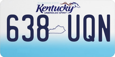 KY license plate 638UQN