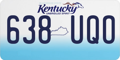 KY license plate 638UQO