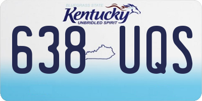 KY license plate 638UQS
