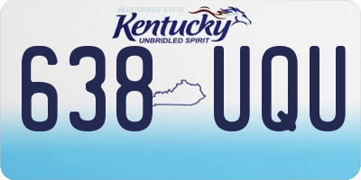 KY license plate 638UQU
