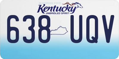 KY license plate 638UQV