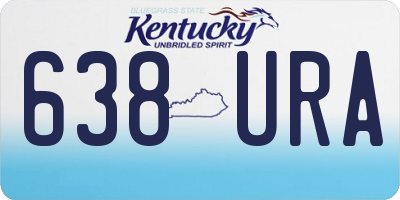 KY license plate 638URA