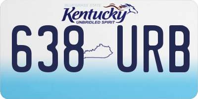KY license plate 638URB