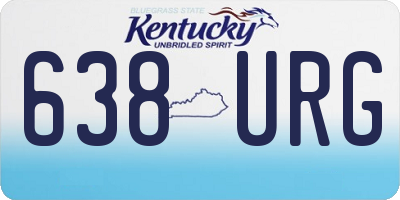 KY license plate 638URG