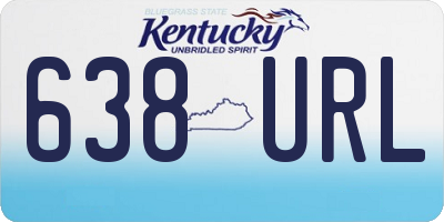 KY license plate 638URL