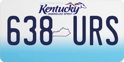 KY license plate 638URS