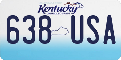 KY license plate 638USA